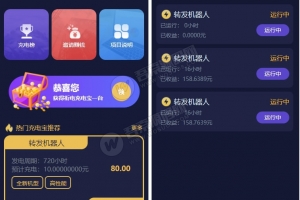A0091街电共享充电宝自动挂机赚钱源码/仿云海广告云点机器人/挖矿机器人+机器人合约/对接码支付+短线宝
