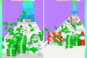 Y971【UnityMoneyStackRun3D 金币堆叠跑酷手游】完整 3D 游戏模板 U3D 闯关躲避障碍源码工程